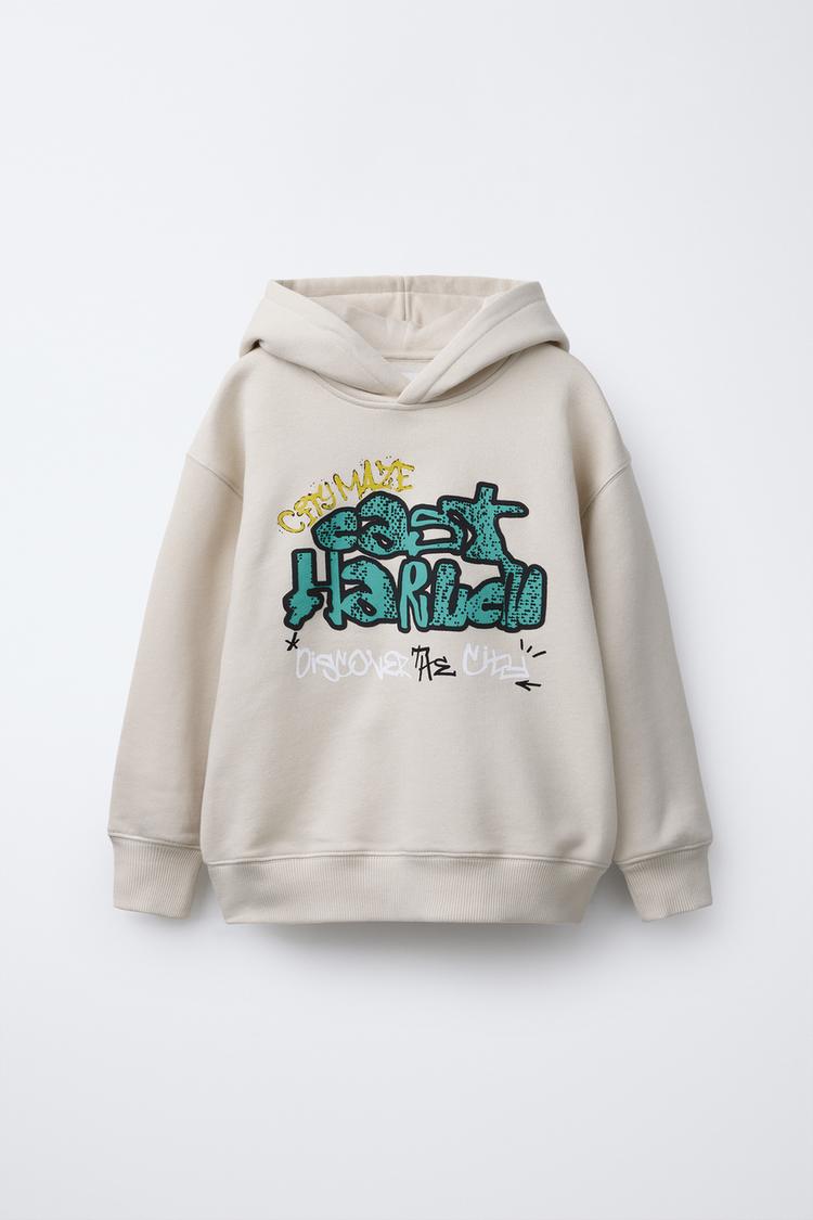 SWEATSHIRT WITH RAISED PRINT