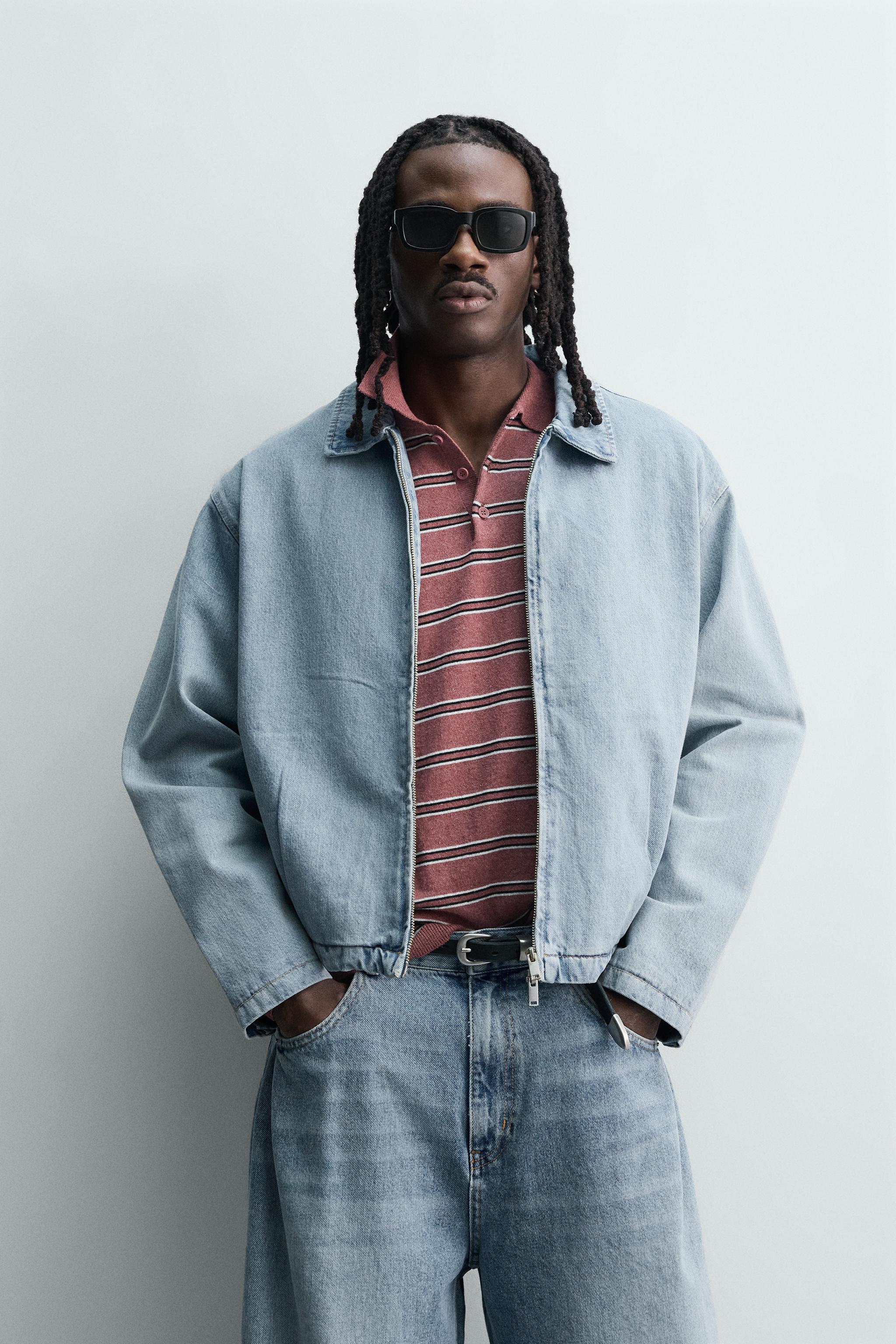 ZIP-FRONT DENIM JACKET
