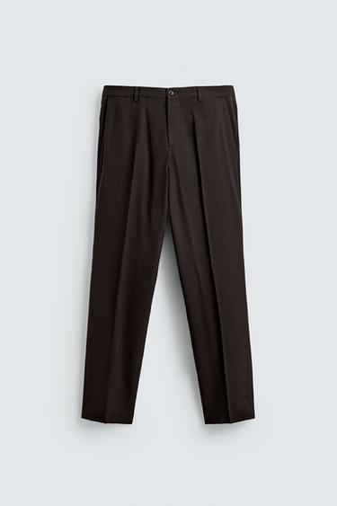 Zara PANTALONE ZA ODELO OD VUNE – Smeđa