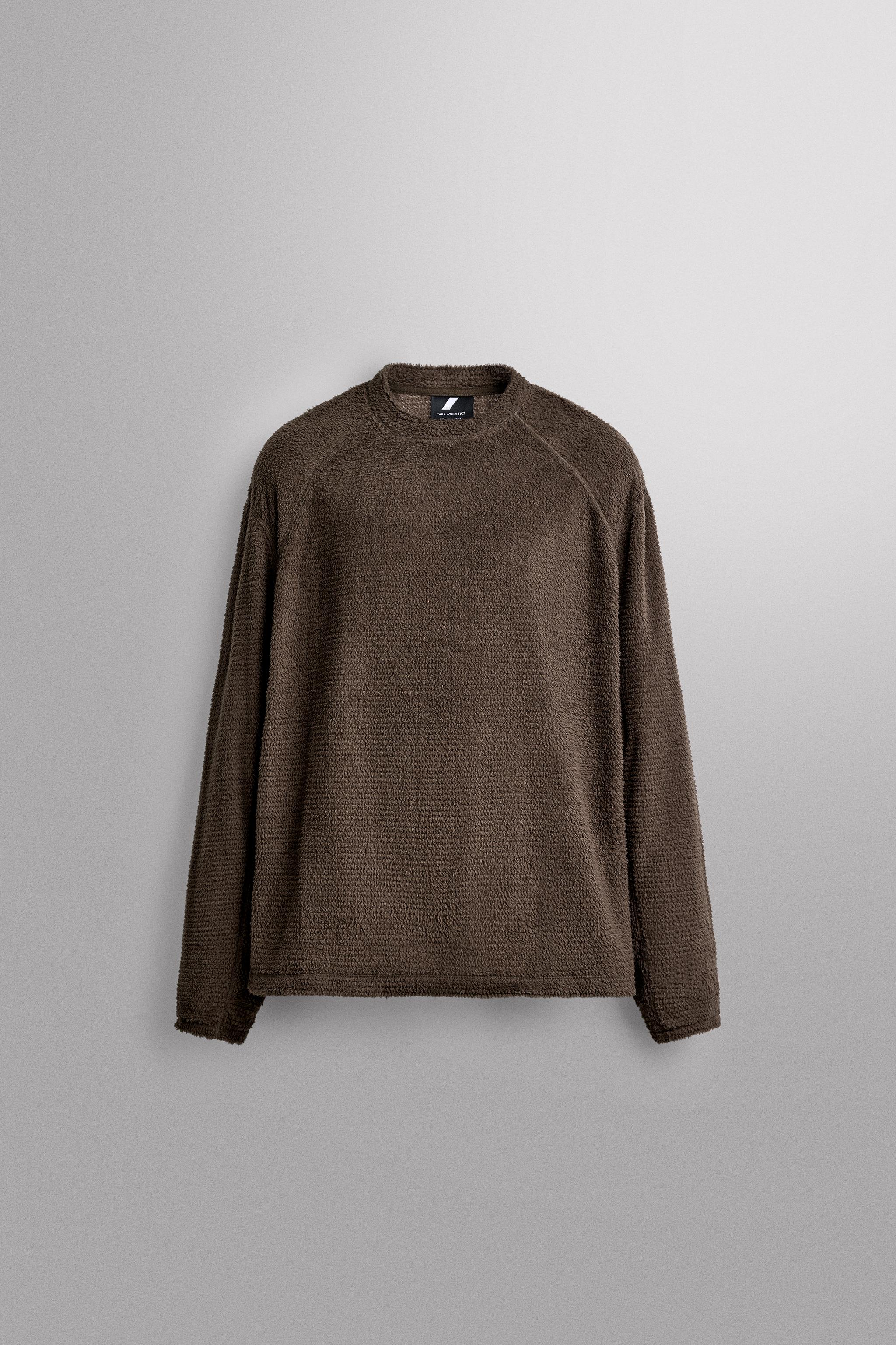 TEXTURED FLEECE SWEATSHIRT
