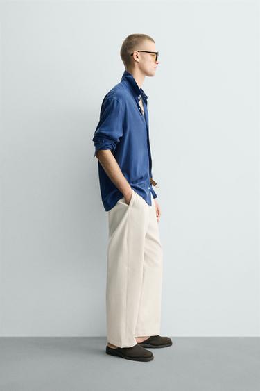 CHEMISE FLUIDE COUPE DÉCONTRACTÉE - Bleu roi de Zara - Image 3