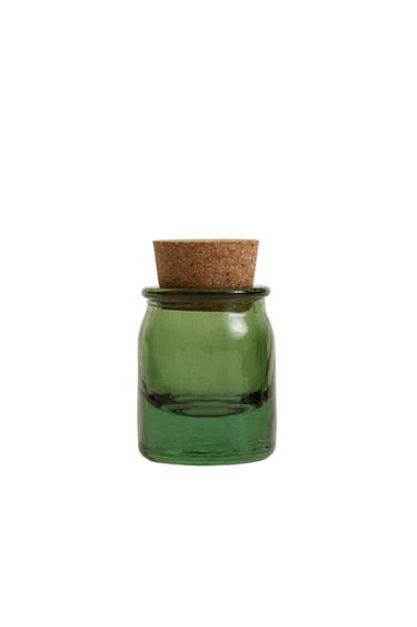 SALZSTREUER AUS GLAS MIT KORKEN - Grün von Zara