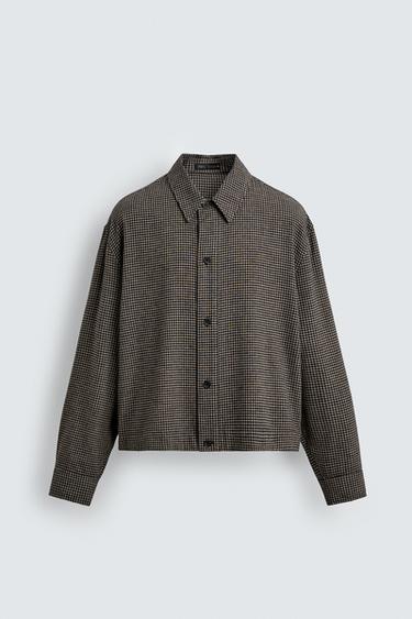 CHECK OVERSHIRT - Grey by Zara