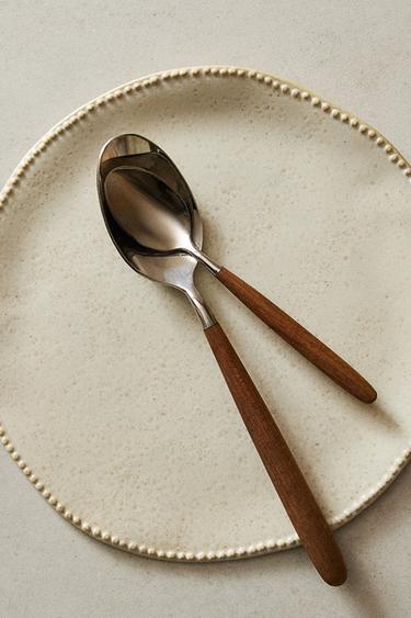 4-PIECE MAPLE WOOD CUTLERY SET - Light beige by Zara - Image 5