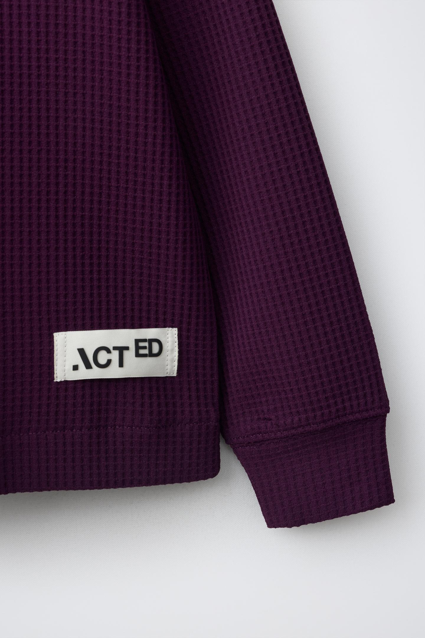 Детская футболка Zara Waffle with Label, цвет: Фиолетовый — фото 5
