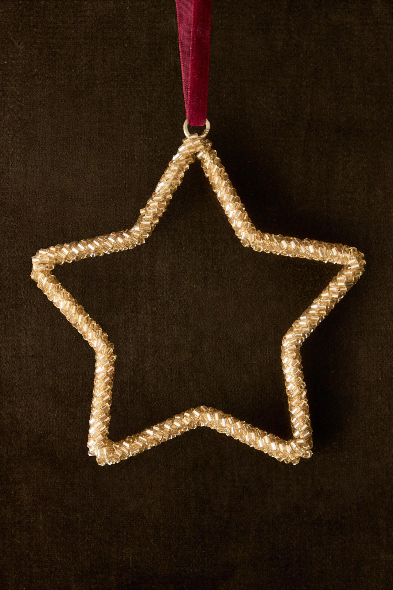 STAR CHRISTMAS TREE DECORATION — Golden