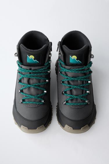 WATER-REPELLENT HIKING BOOTS - Green by Zara - Image 3