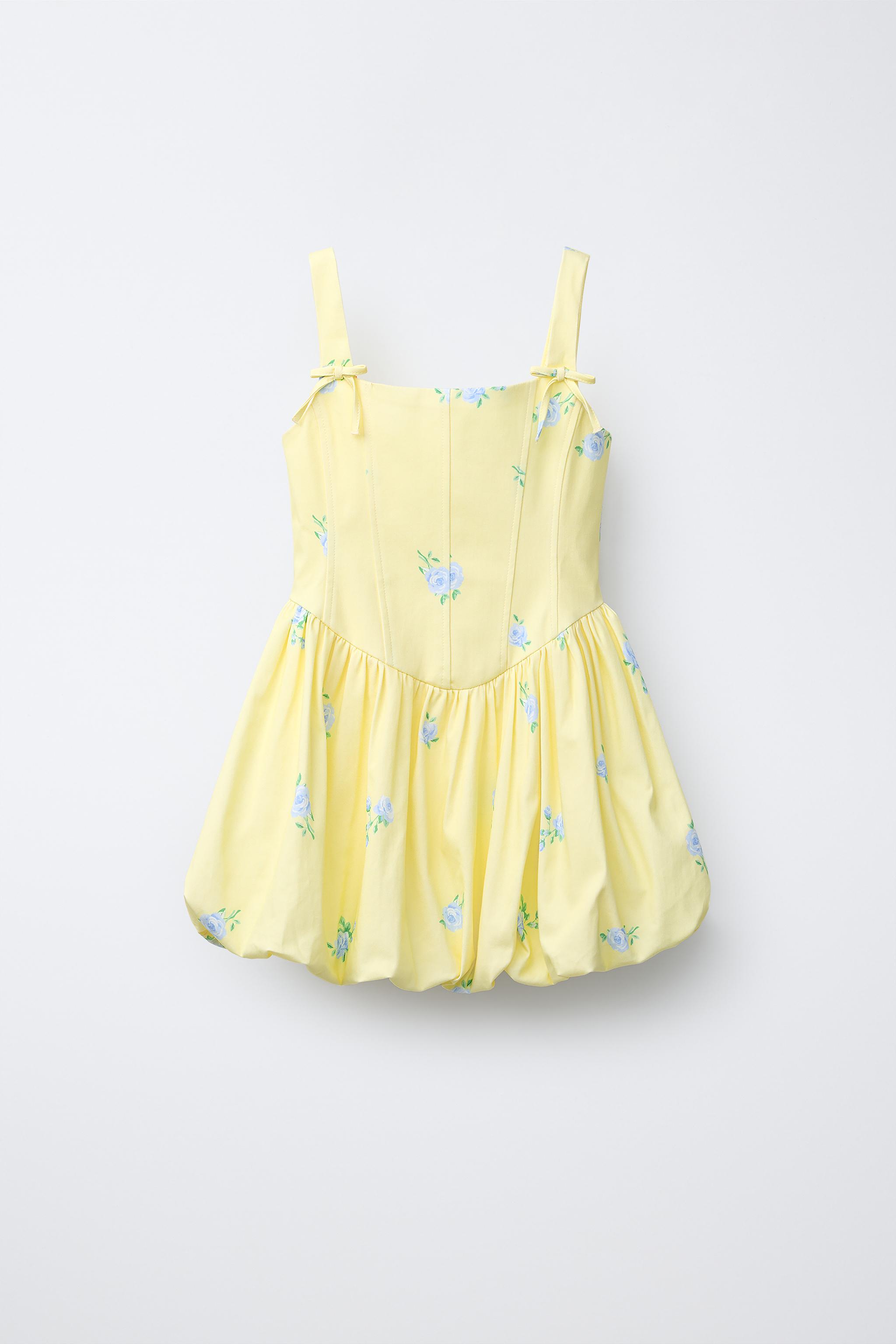 FLORAL BUBBLE HEM DRESS