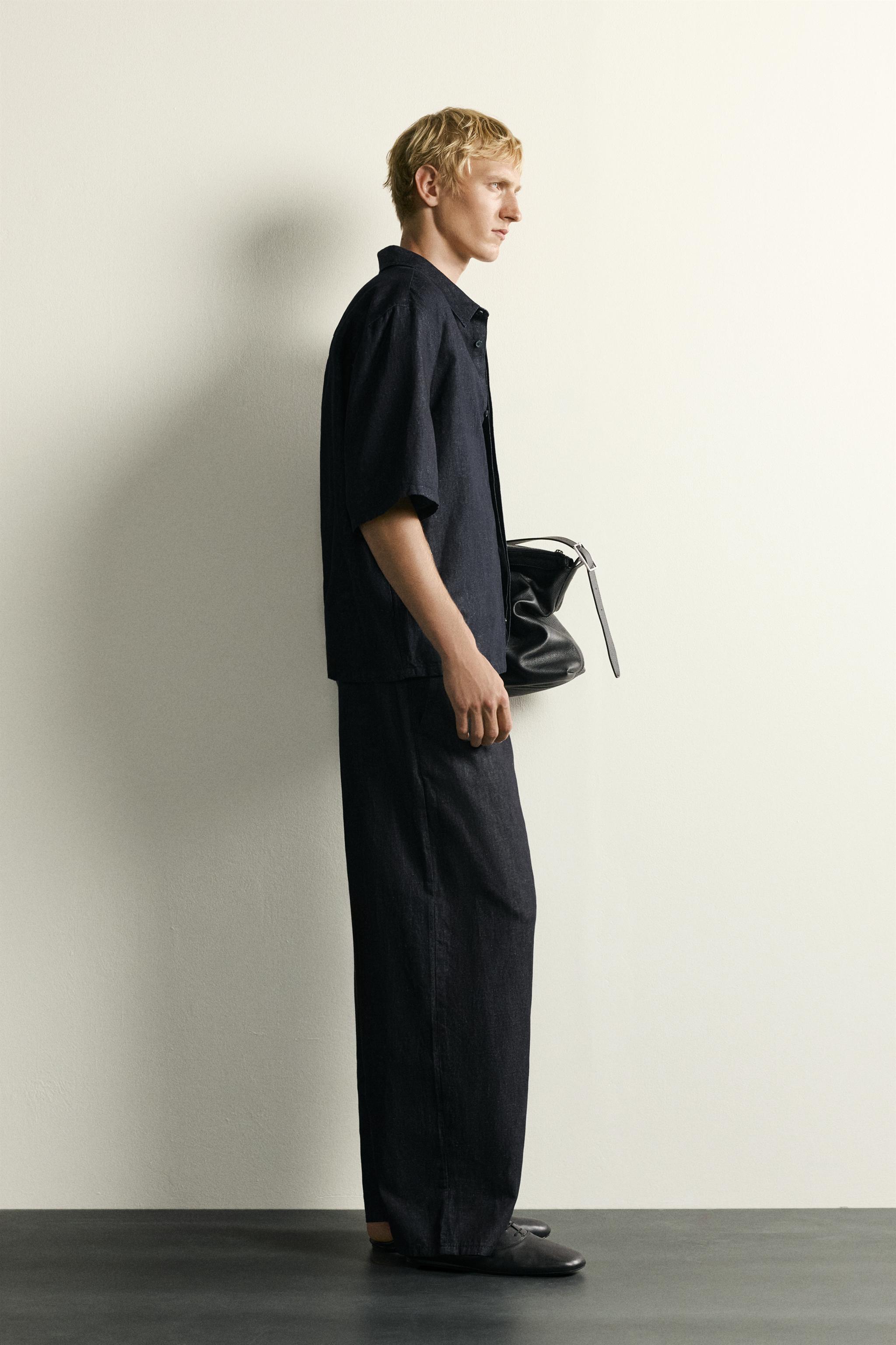 CHEMISE DENIM COUPE BOXY COTON ET LIN