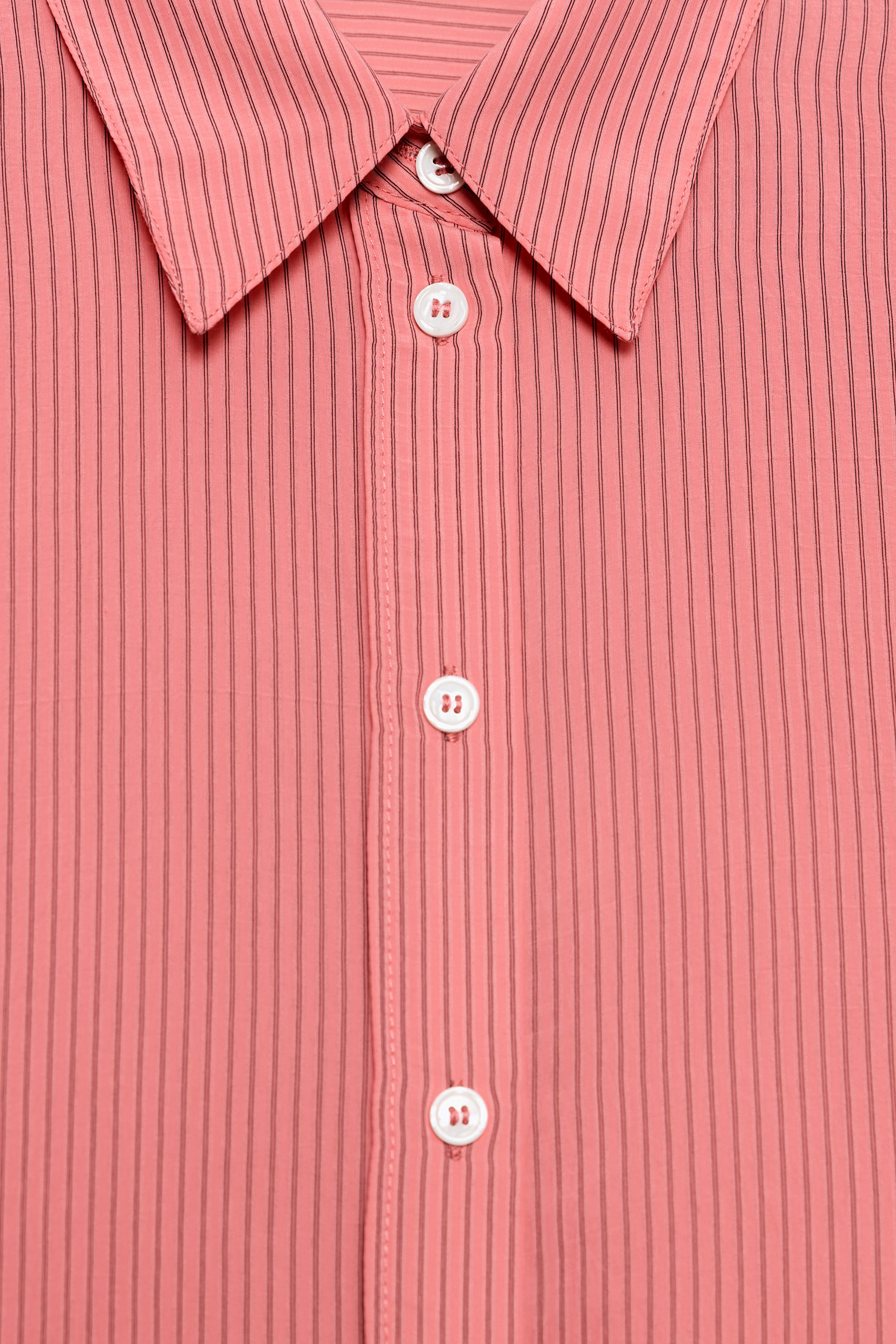 STRIPED FLOWY SHIRT