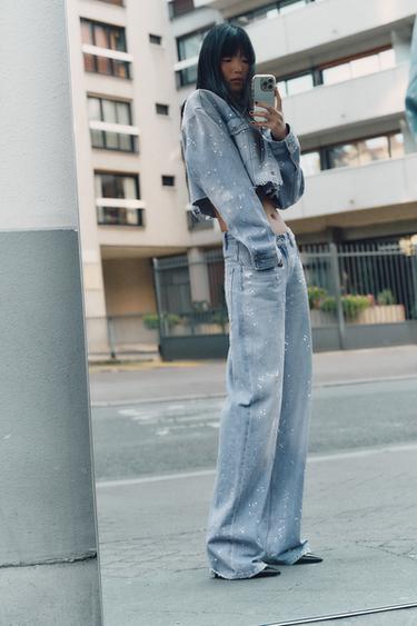 VESTE COURTE EN DENIM TRF STRASS - Bleu de Zara - Image 5