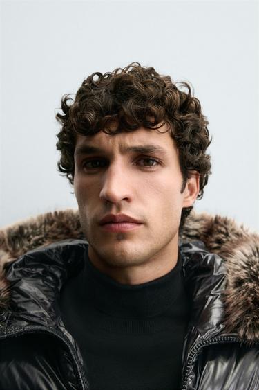 HOODED 100% FEATHER DOWN PUFFER JACKET - Black by Zara - Image 5