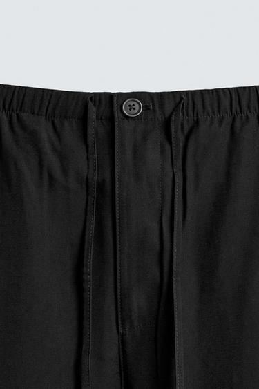 RELAXED FIT FLOWING TROUSERS - Black by Zara - Image 8
