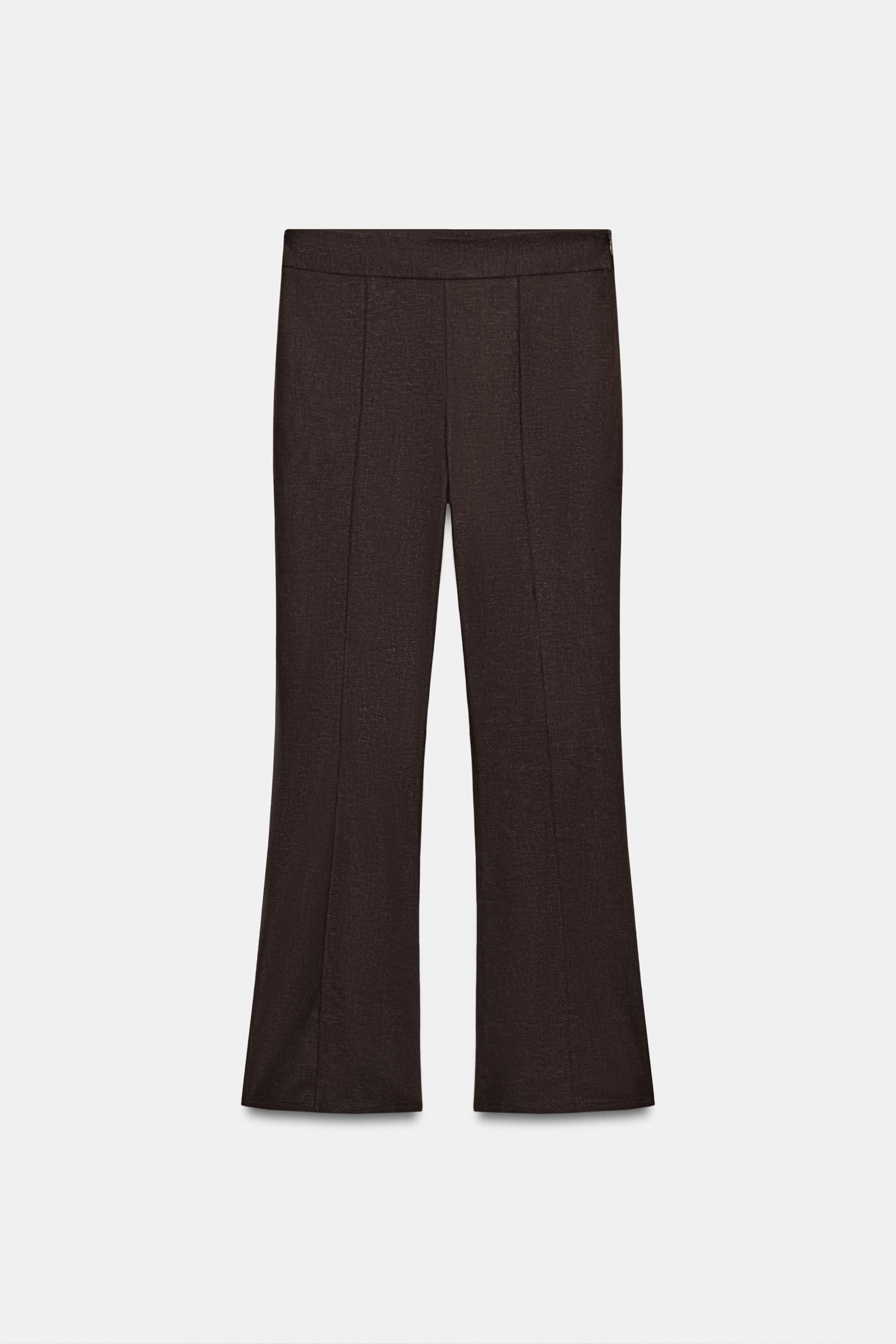PANTALON MINI FLARE AVEC LIN