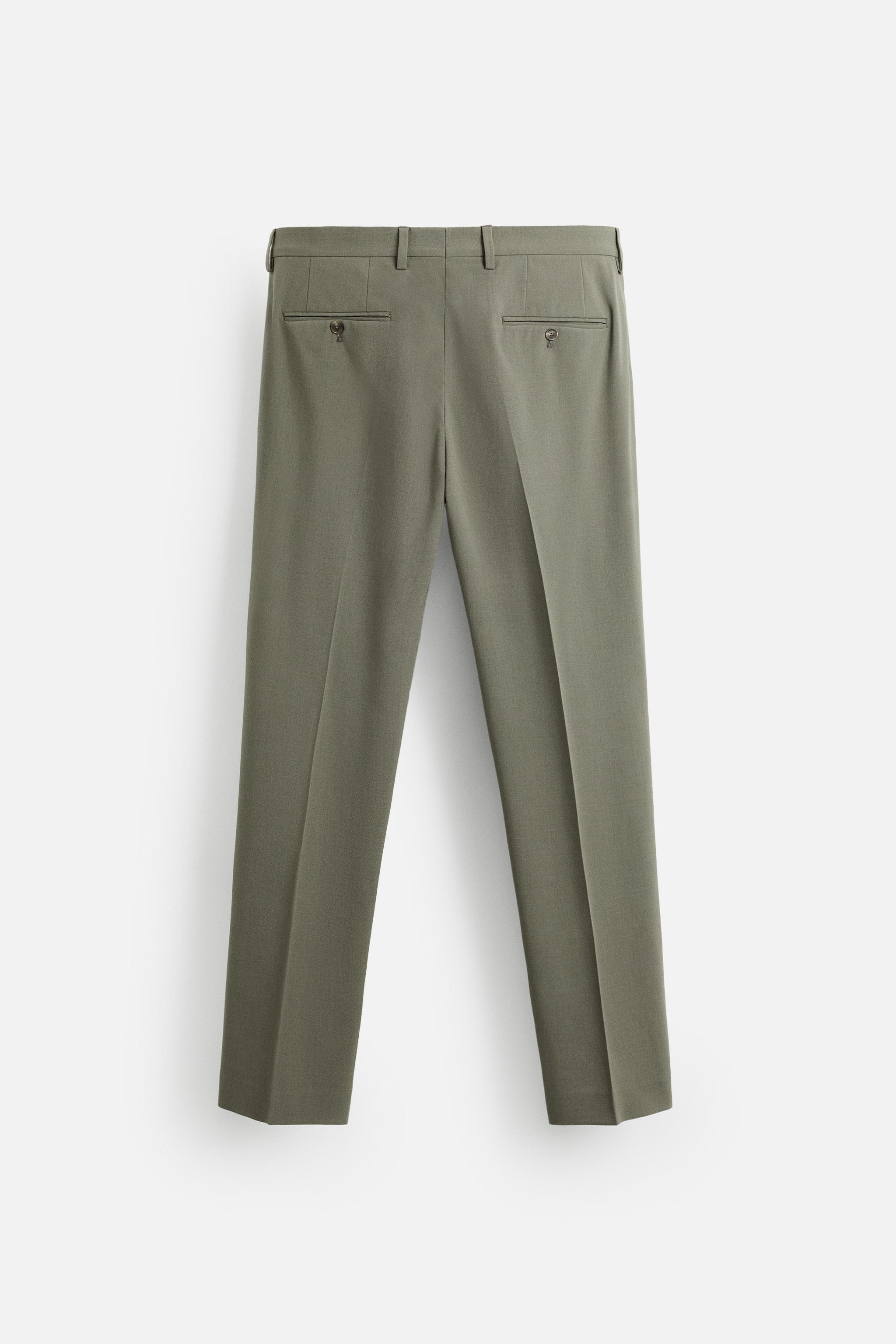 WOOL SUIT PANTS - Greenish | ZARA United States