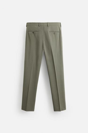 PANTALON DE COSTUME EN LAINE - Verdâtre de Zara - Image 6