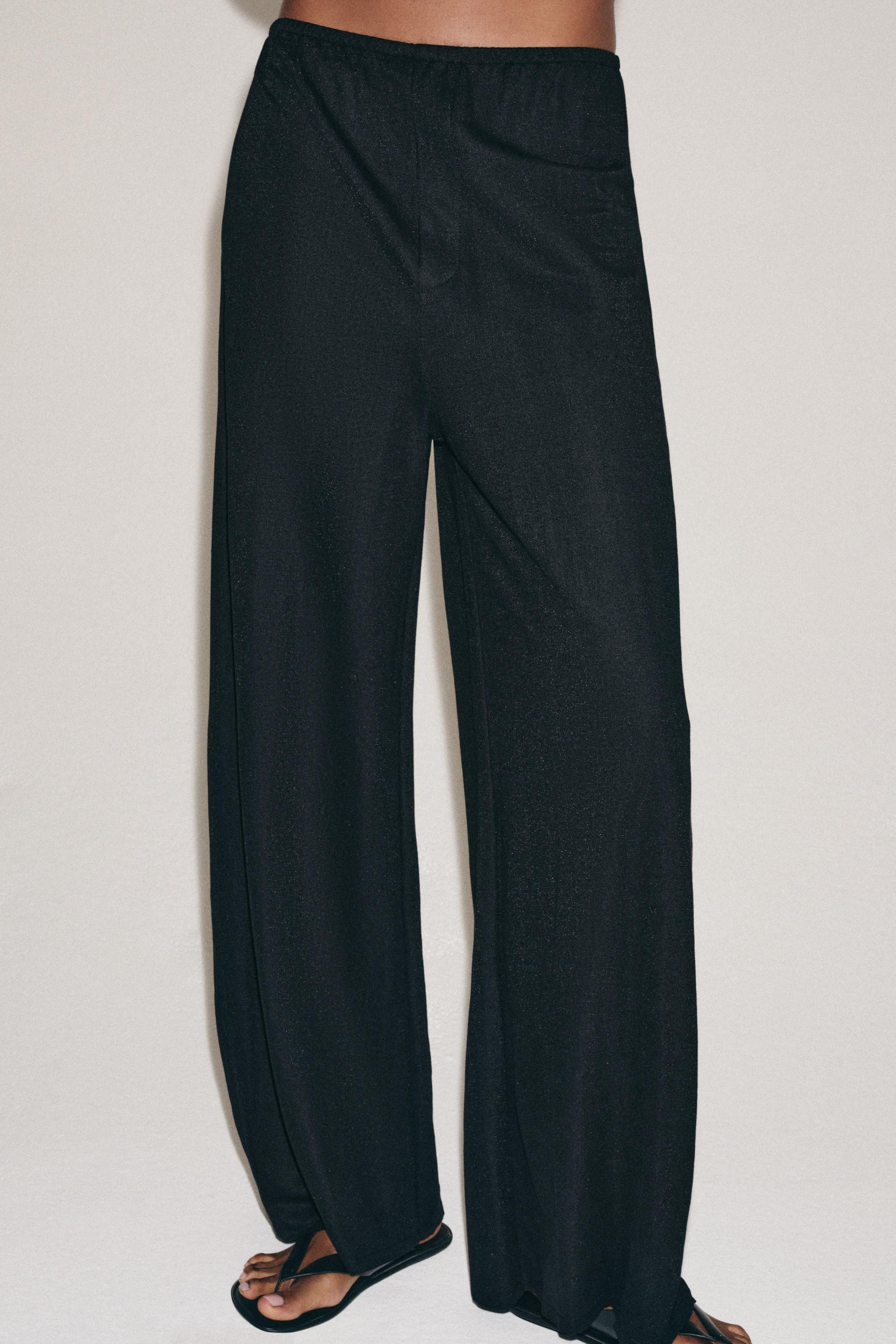 STRAIGHT LEG PANTS — Black