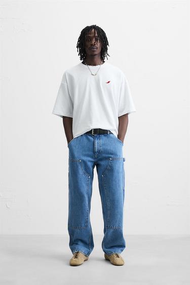 Zara COMBINED PRINT T-SHIRT - Oyster-white - Image 0