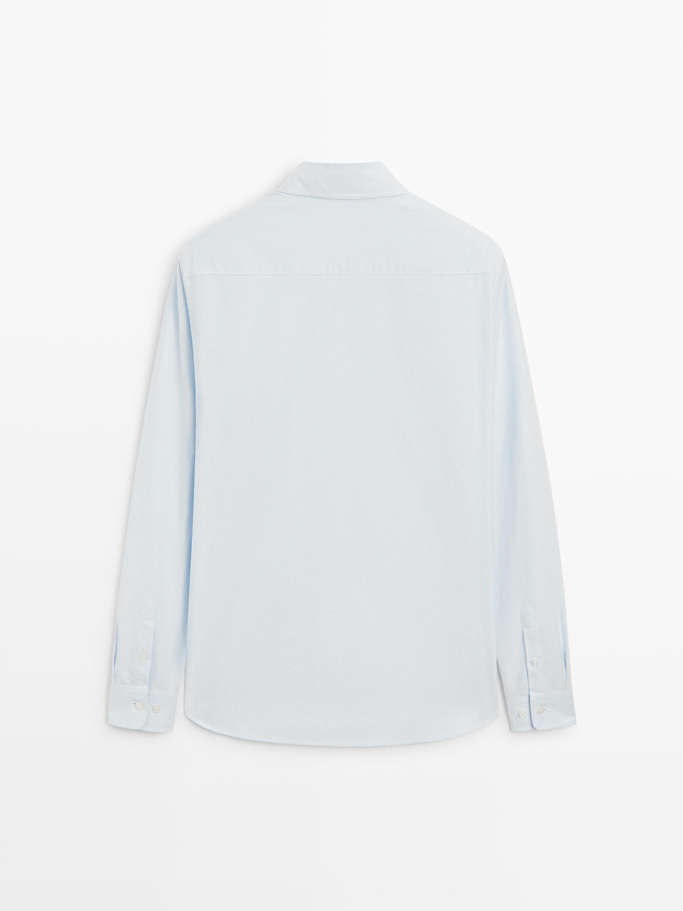 Regular fit pinstriped shirt