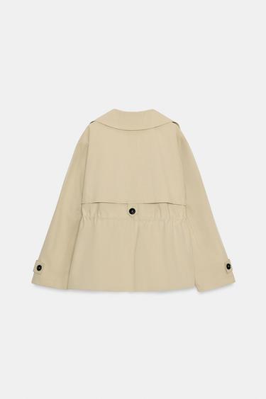 TRENCH COURT À TAILLE AJUSTABLE - Écru / Beige de Zara - Image 8