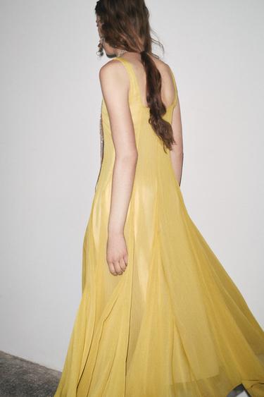ZW COLLECTION MIDI DRESS - Mid-yellow by Zara - Image 6