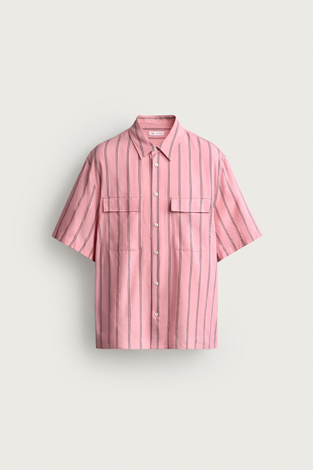 STRIPED FLOWING SHIRT WITH POCKETS