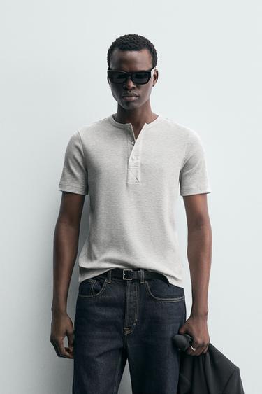 TRICOU GULER NASTURI - Gri deschis de la Zara