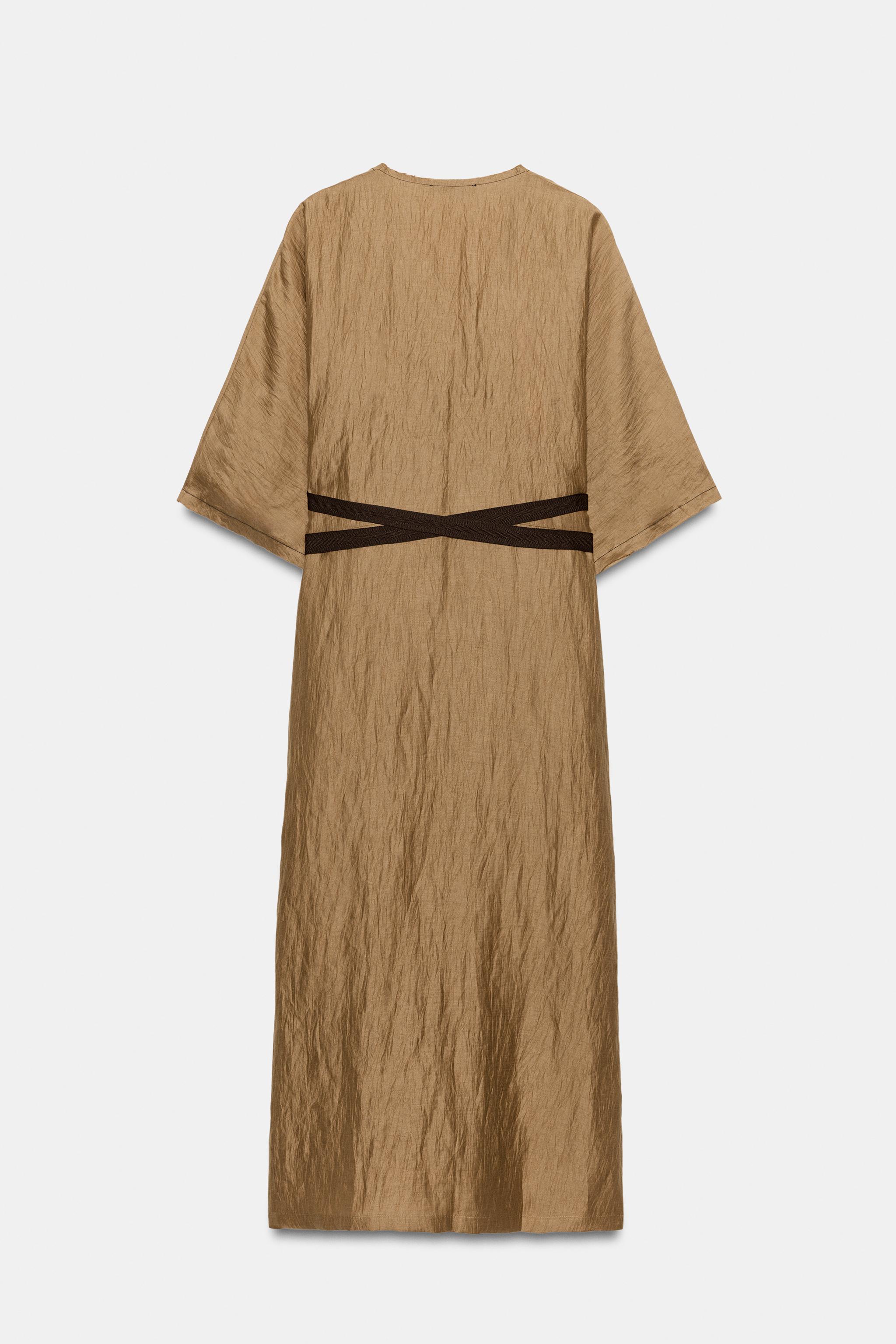 ZW COLLECTION LINEN BLEND TUNIC DRESS