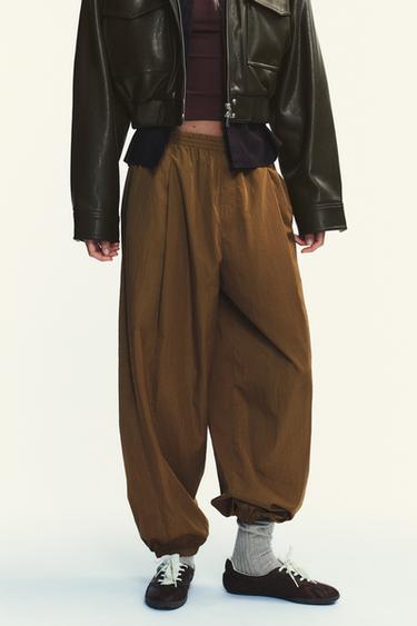 KURZJACKE IN LEDEROPTIK - Khaki von Zara