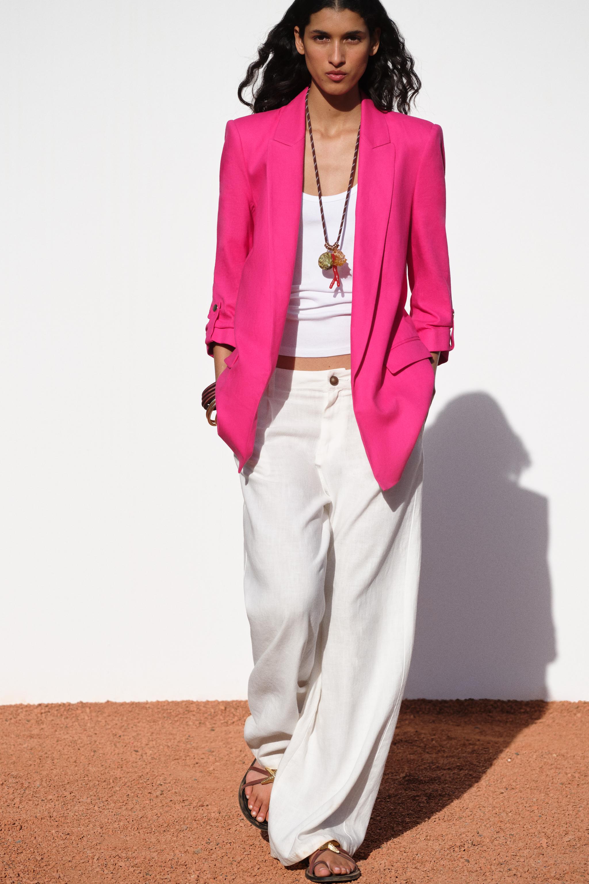 Tailleur Giacca Zara Tailleur Rosa Cipria Zara Blazer Nere E