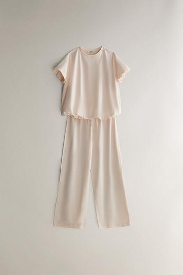 COTTON DRAWSTRING TROUSERS - Light pink by Zara - Image 3