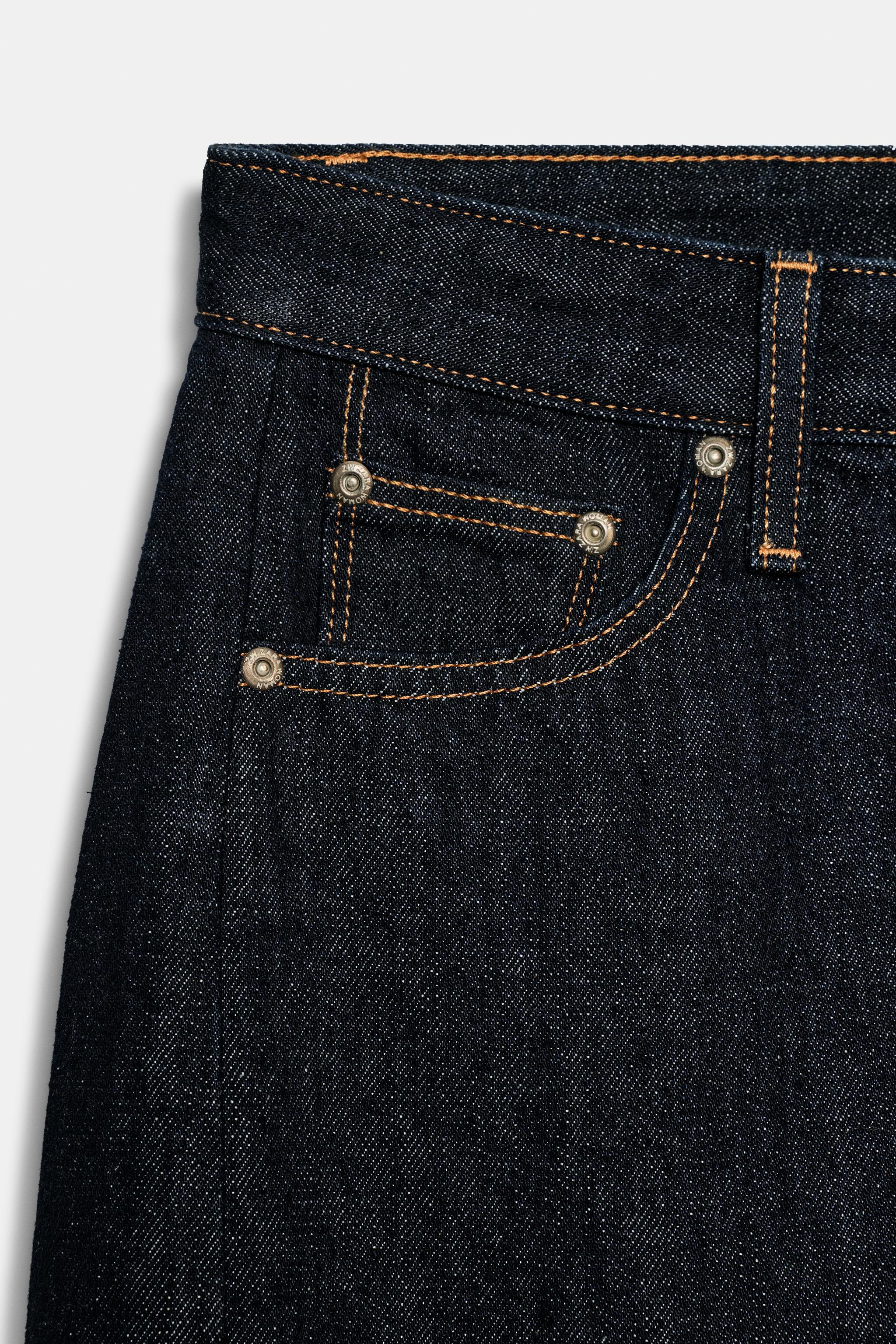 Zara ZW COLLECTION RELAXED FIT BİLEK BOY ORTA BEL JEAN görsel 7