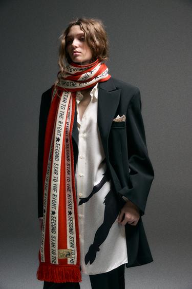 Zara Harry Lambert for Zara x Disney 長版雙排扣西裝外套 - 黑色