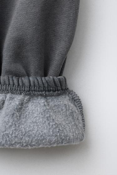 PANTALON DE JOGGING EFFET DÉLAVÉ AVEC ÉTIQUETTE - Gris anthracite de Zara - Image 3