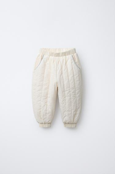 패딩 벌룬 팬츠 - Zara 크림