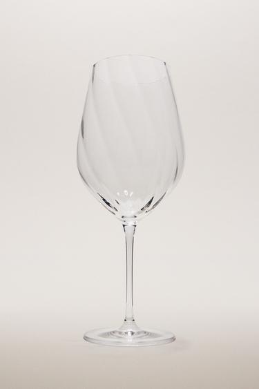 KRISTALLOOK WIJNGLAS MET RELIËF - 990 van Zara