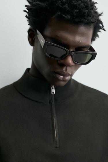 COTTON QUARTER-ZIP JUMPER - Green by Zara - Image 4