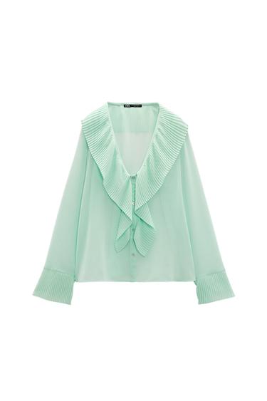 COMBINED RUFFLED BLOUSE