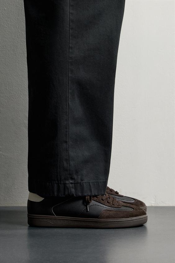 TENIS RETRO COMBINADO - Negro de Zara - Imagen 0