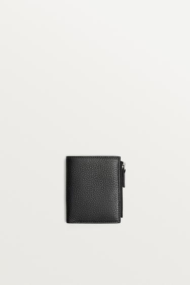 LEATHER CARD HOLDER - Black by Zara