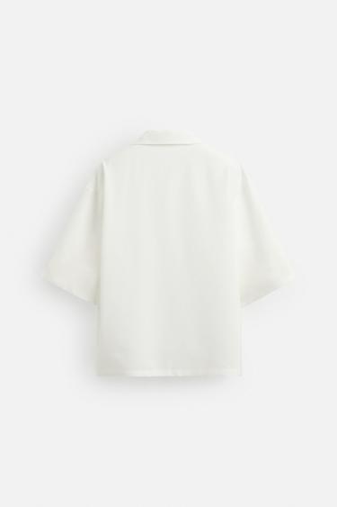 CHEMISE FLUIDE COUPE DÉCONTRACTÉE - Blanc de Zara - Image 7