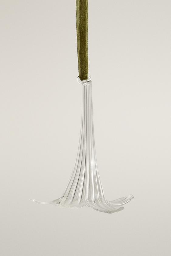FLORAL CRYSTAL CHRISTMAS TREE DECORATION - Transparent by Zara - Image 0