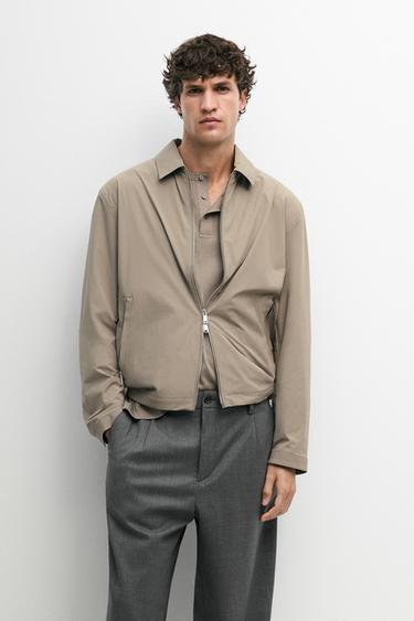 Lightweight short jacket — taupe brown 1