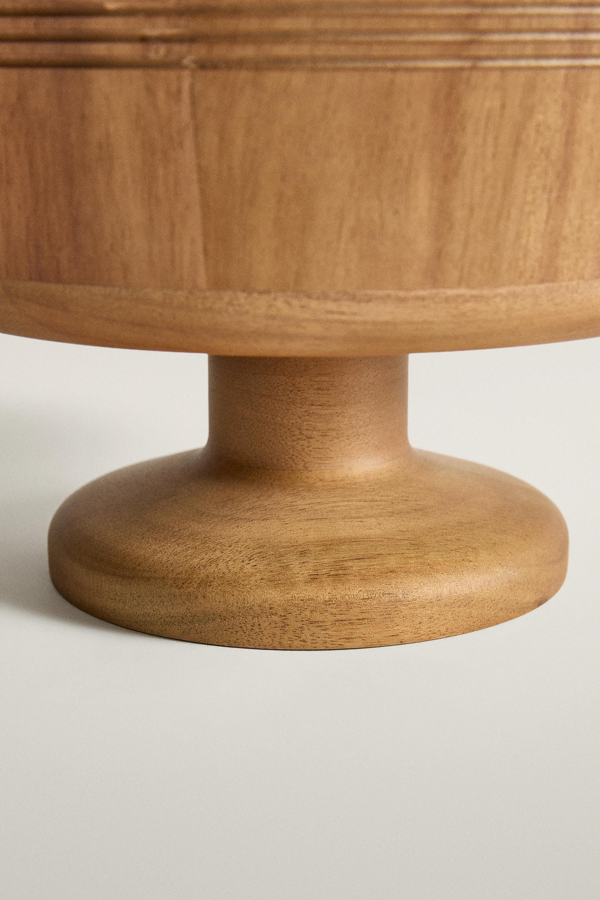 WOODEN STEM FRUIT BOWL