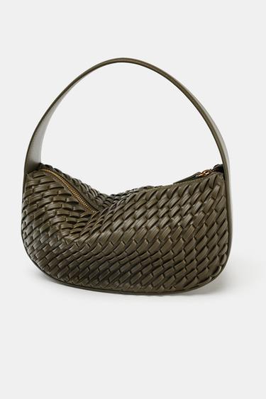 SAC À MAIN EFFET TRESSÉ - Vert de Zara - Image 2