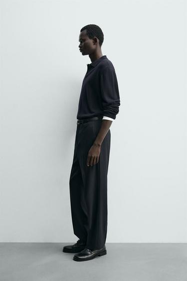 PANTALON STRAIGHT FIT CONFORT - Bleu marine de Zara - Image 3