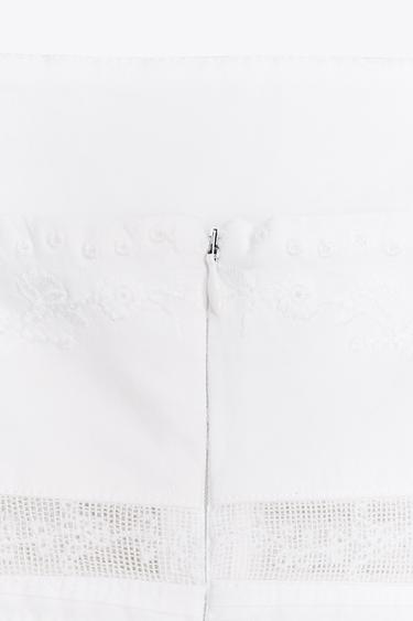 EMBROIDERED POPLIN DRESS - White by Zara - Image 6