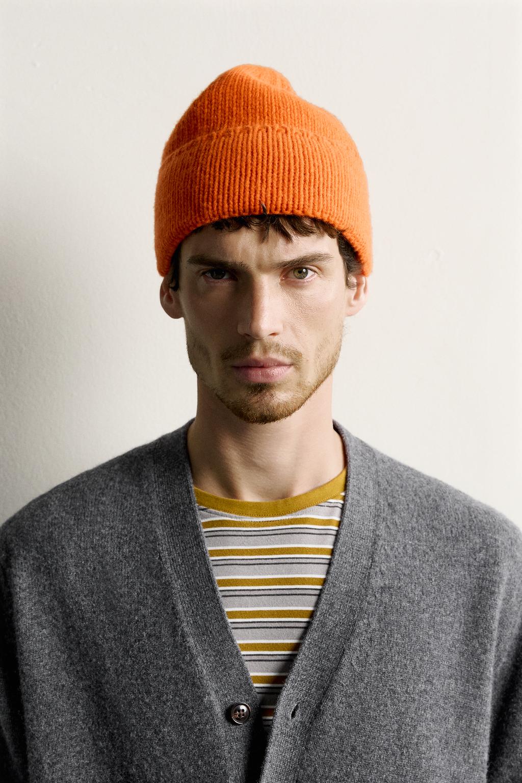 WOOL BLEND KNIT BEANIE
