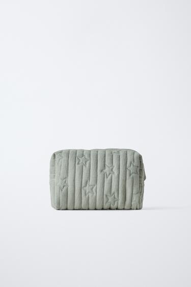 STARS PRINT TOILETRY BAG - Green by Zara - Image 4