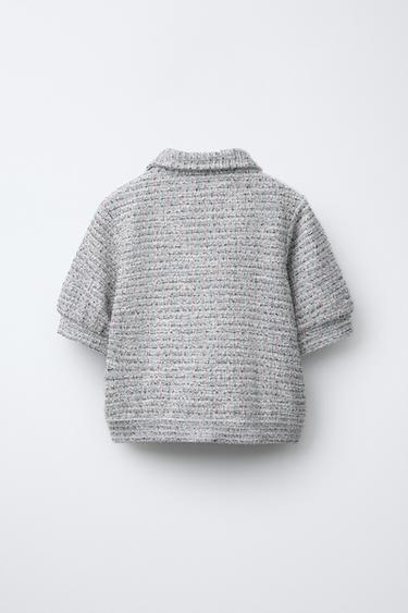 VESTE TEXTURÉE - Bleu clair de Zara - Image 1